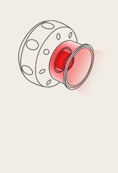 Lumière infrarouge rouge